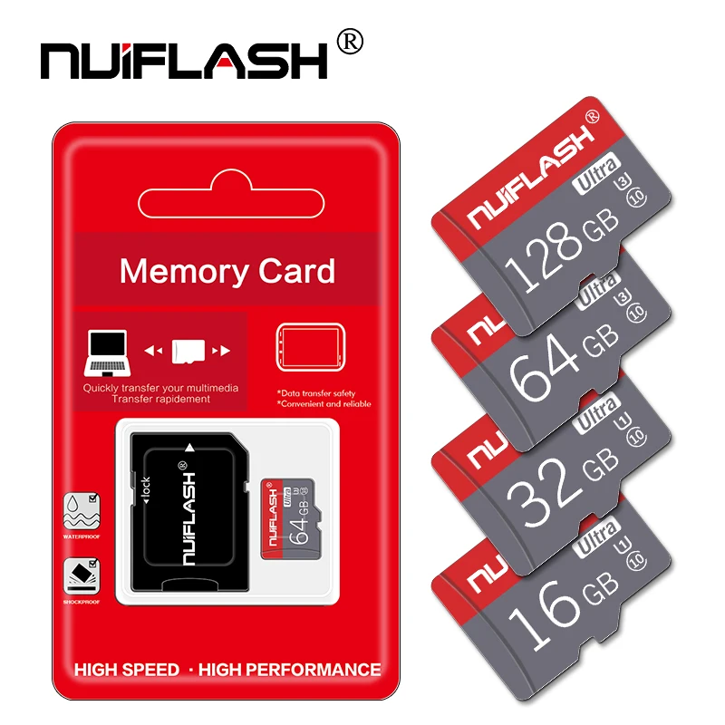 Карта Micro SD Nuiflash класса 10 8 ГБ класса 6 16 Гб/32 ГБ U1 64 Гб/128 ГБ/256 ГБ U3 флэш-карта памяти Microsd для смартфона