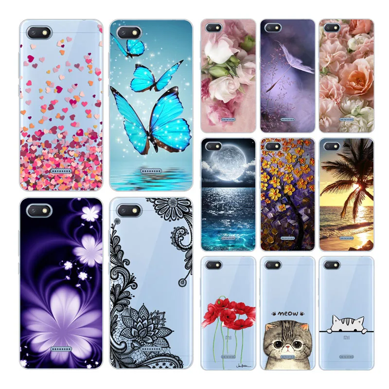 

For xiaomi Redmi 6A case colorful cute printing protective Back cover phone case Redmi 6A soft silicon Beautiful patterns