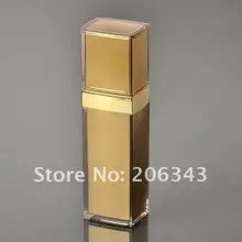 30 мл Золотая квадратная форма помпа для лосьона бутылки, пресс-насос бутылки