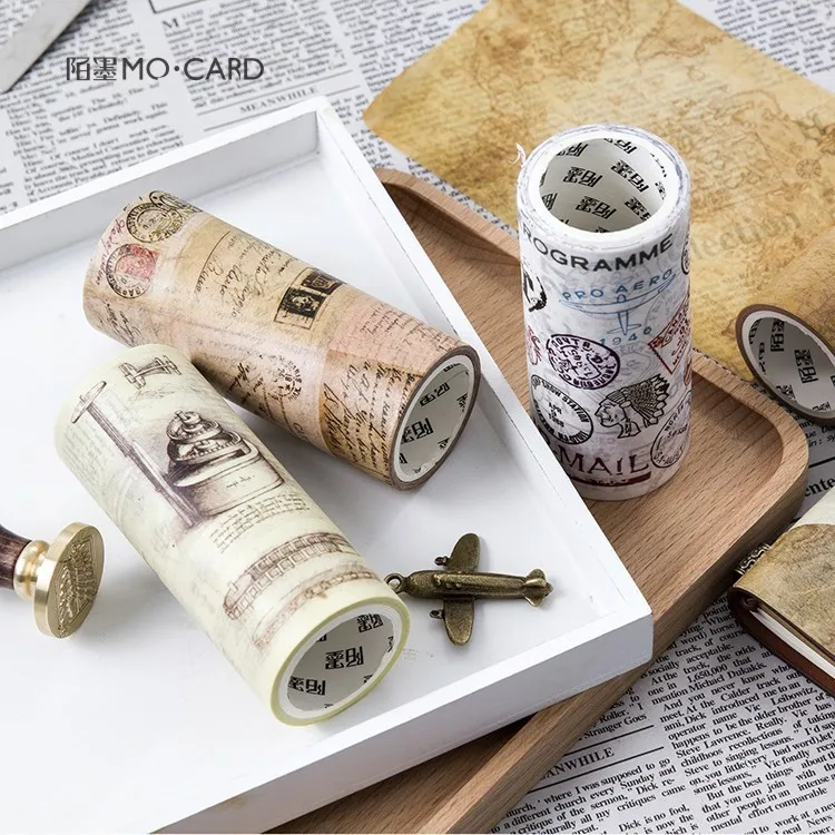 

1 PCS Creative New 10cm*5m Travel Postmark Decorative Washi Tape Adhesive Tape DIY Scrapbooking Sticker Label Masking Tape