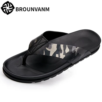 

2018 new summer sandals Sneakers Men Slippers Flip Flops Summer men's Genuine Leather Shoes beach outdoor all-match cowhide