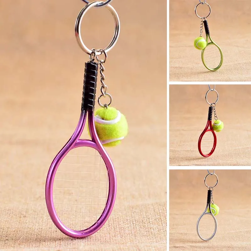 Случайный цвет мини Теннисная ракетка модель креативный брелок для тенниса