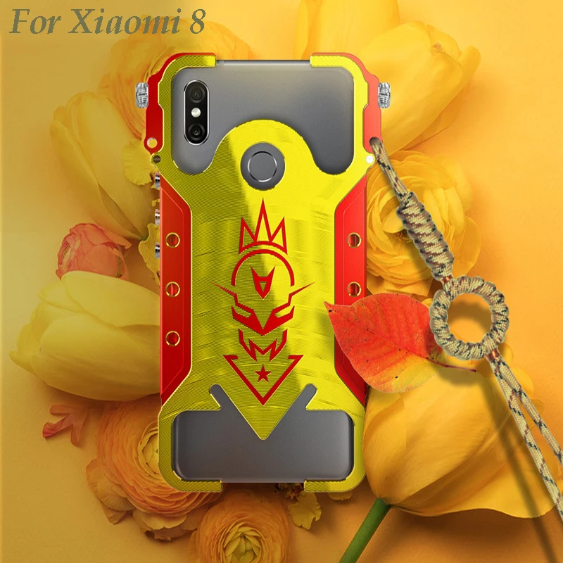 

Zimon For Xiaomi mi 8 Case Luxury Ultra light Metal Aluminum Back Cover Outdoor Climbing Phone Case For Mi 8 Protective Shell