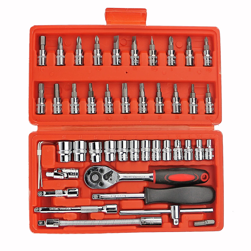 Mini Boxed Multifunctional Torque Wrench Set, Socket Wrench, Ratchet