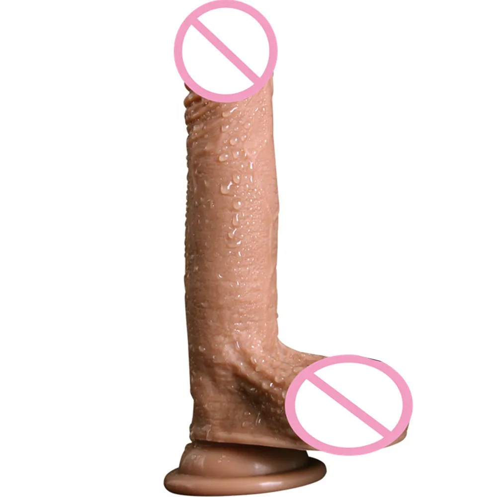 Super-Realistic-Soft-Silicone-Dildo-Suction-Cup-Strapon-Male-Artificial-Penis-Large-Flexible-Dick-Masturbator-Sex