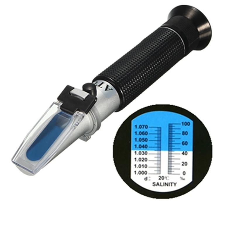 Salinity Refractometer Meter Water Reader Marine 0~10% Salt Aquarium Test Tester 