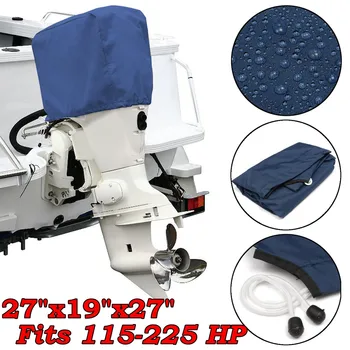 

115-225 HP 300D Boat Outboard Motor Engine Cover Blue Waterproof Anti UV Sunshade Dustproof Marine Motor Protect Canvas
