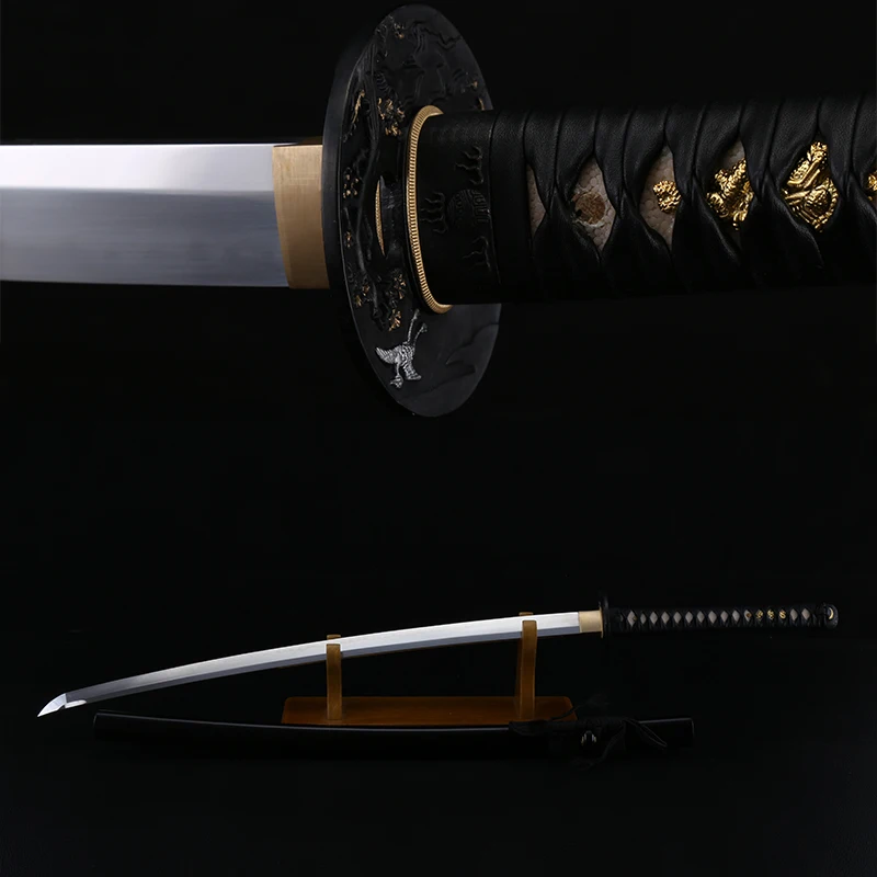 Samurai Sword 1095 Carbon Steel Clay Tempered Real Japanese KATANA Full Tang Razor Sharpness Battle Ready For Clearance Sale