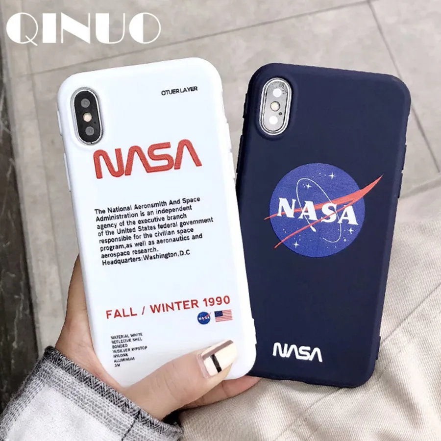 

Astronaut Space Case For iPhone 6 6S 8 7 Plus X XR XS MAX Hot American Brand Trend Soft TPU matte IMD Telefon kilifi Cover Coque