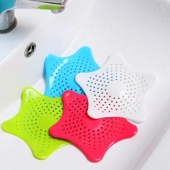 

FOURETAW 1 Piece Starfish Shape Kitchen Sink Filter Sewer Drain Hair Colanders Mesh Hair Residue Catcher Bathroom Cleaning Tools