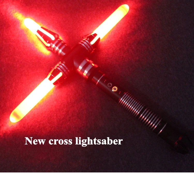 

cross Lightsaber Darth Maul YDD new arrive RGB LED Metal cross Sword very high quality Cosplay jedi