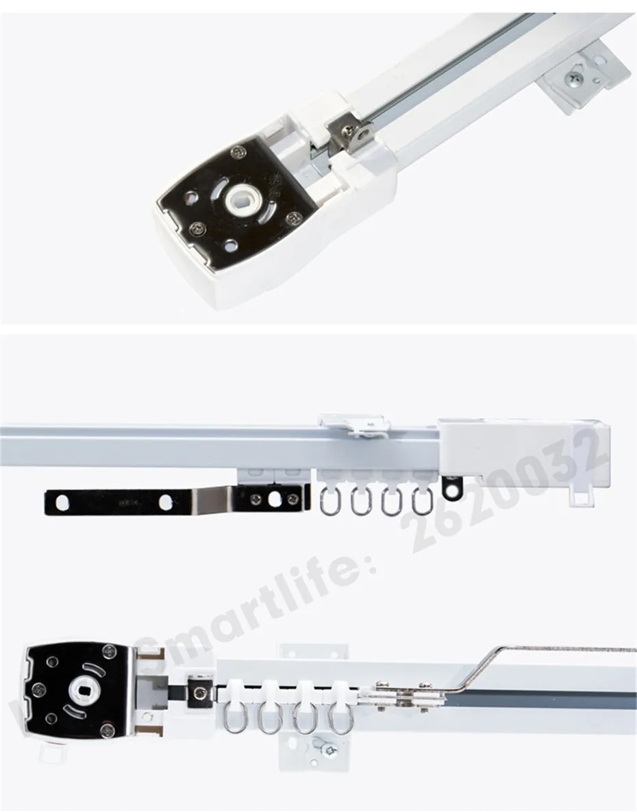 1M Xiaomi Super Silent Electric Curtain Track for Mijia Aqara Motor,Automatic Curtain Rail System,Ceiling Instal,Double Open-10