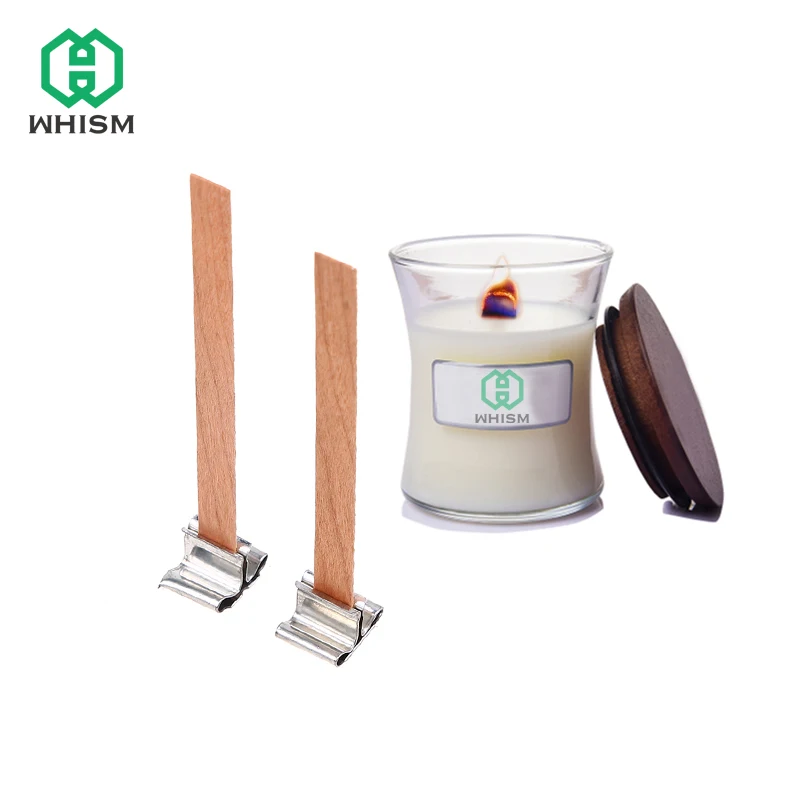 Buy WHISM 10Pcs Candle Wood Wick with Sustainer Tab