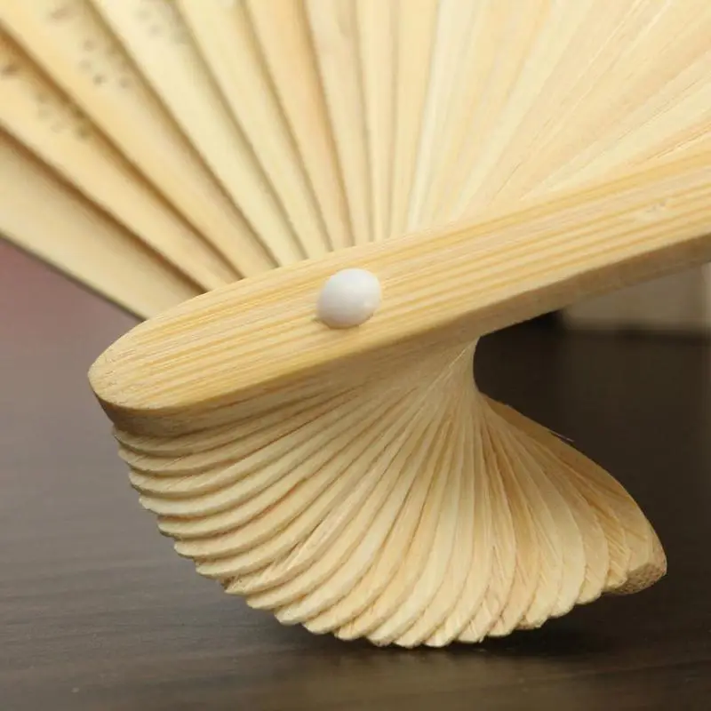 Пустой белый DIY бумажный бамбуковый Складной вентилятор для ручной работы Каллиграфия Живопись Рисунок свадебный подарок украшения