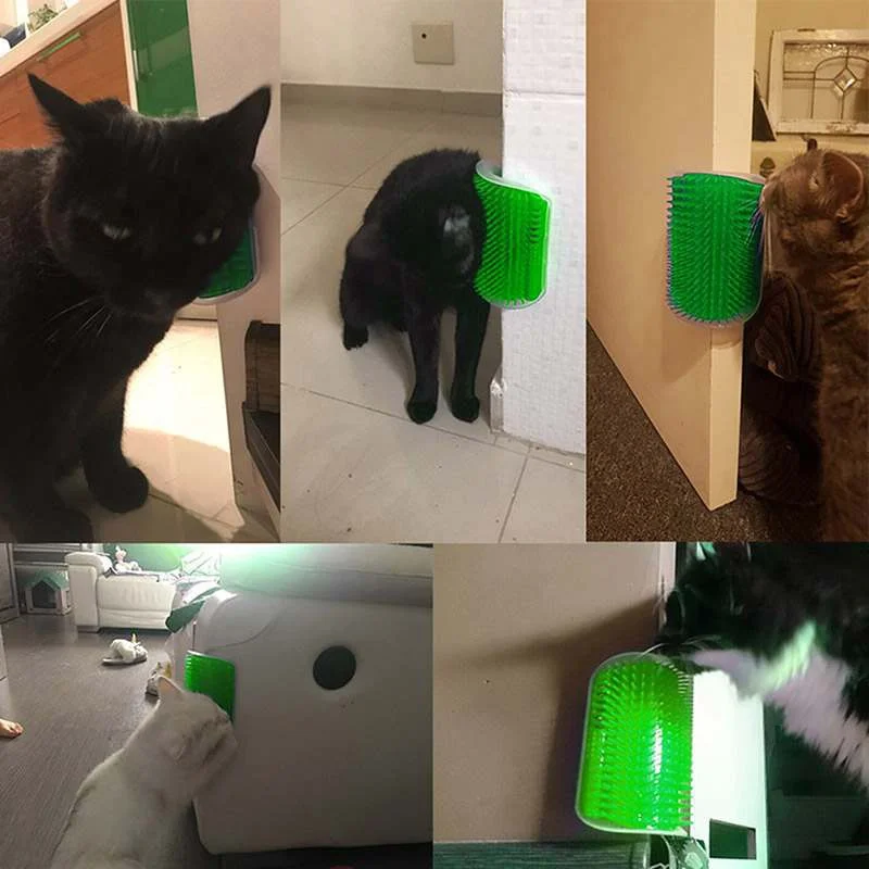 

Pet Products Cats Supplies Cat Massage Device Self Groomer With Catnip Pet Toy For Cat Brush Comb Drop shipping