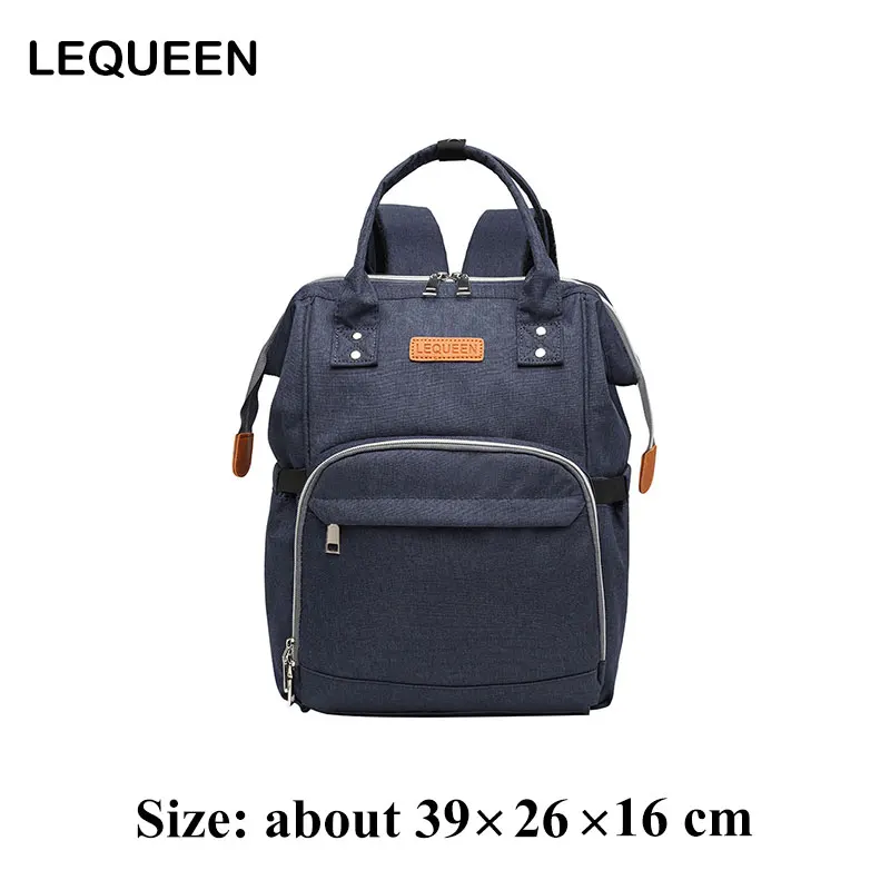 07 LEQUEEN сумка для подгузников для беременных, рюкзак, модная сумка для подгузников, Большая вместительная сумка для мам, рюкзак для подгузников, водонепроницаемая дорожная сумка для кормления - Цвет: 07