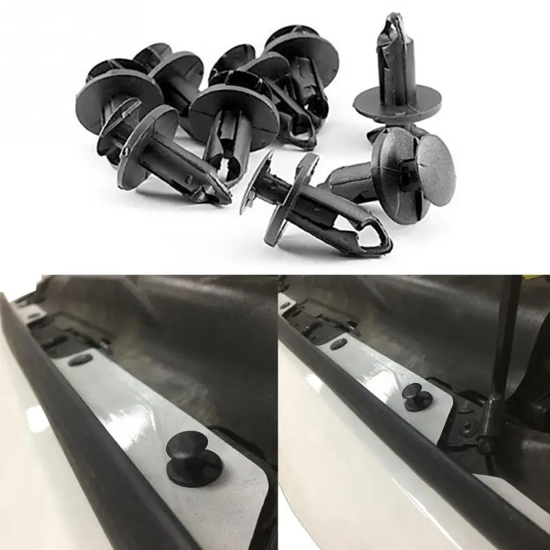 

2019 new 100pcs Black Grill Fastener Rivet Push Pin Clips Retainer For Jeep Wrangler JK 07-17 Black ABS Man Auto Accessories