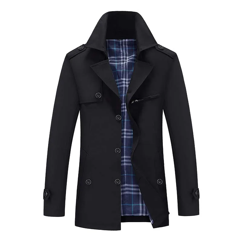 

Spring Jacket Men Medium Long Thin Trench Coat Men Abrigo Hombre Jaqueta Masculino Casual Windbreakers Dropshipping Size M-4XL
