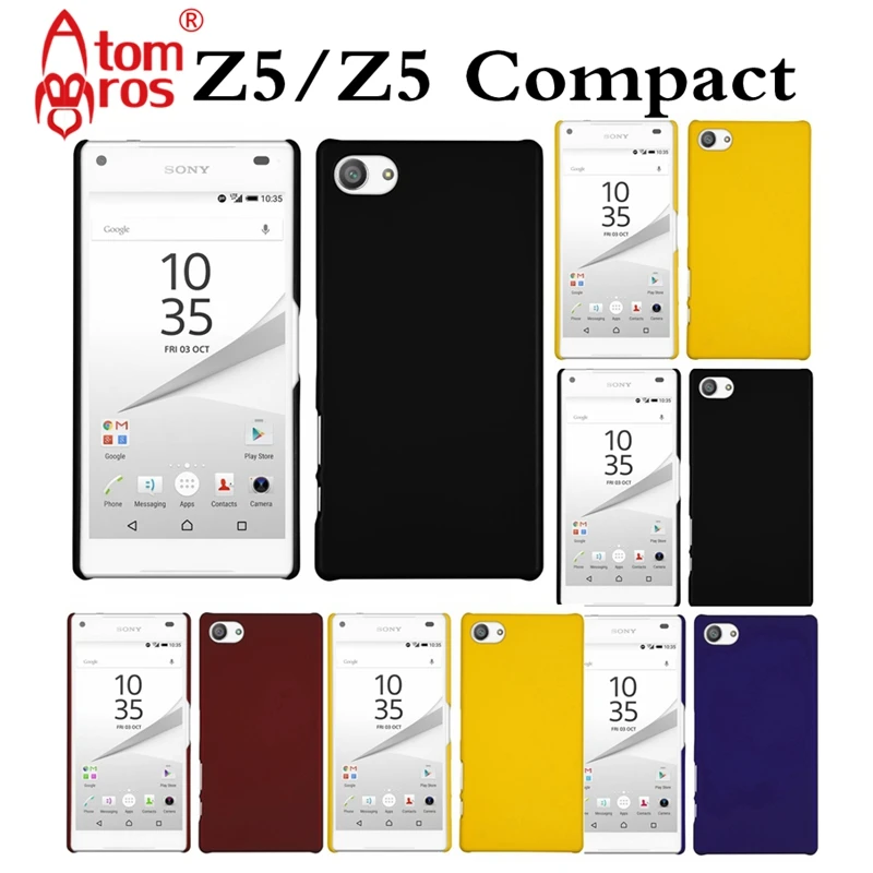 AtomBros Slim Colorful Rubber Frosted Matte Plastic Cover Case for Sony Xperia Z5 / Compact Phone Skin Capa Funda |