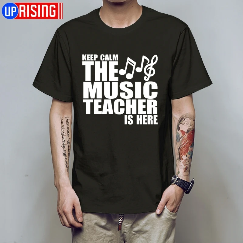 Новый короткий рукав Custom Music Teacher Is Here летняя футболка для мужчин личности размеры футболки для пары HB71