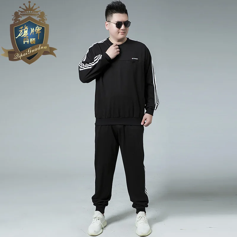 Brand Designed Large Size 8XL-XL Men Tracksuit Autumn Spring Active Suit Set Outwear hooded Hoodies And Long Pants Sweatshirts