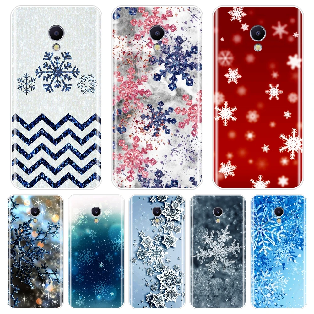

Red Snowflake Christmas Phone Case For Meizu M2 M3 M5 M6 Note Silicone Soft Back Cover For Meizu M6 M6S M6T M5 M5C M5S M3 M3S M2