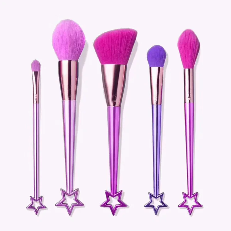 

High Quality 5Pcs Makeup Brushes Professional Foundation Eye Shadow Countour Brush Set Cosmetic Make Up Brush Tool Kit & Set