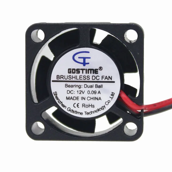 Gdstime 1 pcs 25x25mm Small Brushless DC Cooling Fan 25mm x 10mm Ball