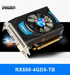 Yeston Radeon RX 580 GPU 8 ГБ GDDR5 256bit игровой настольный компьютер ПК видеокарты Поддержка DVI-D/HDMI PCI-E X16 3,0