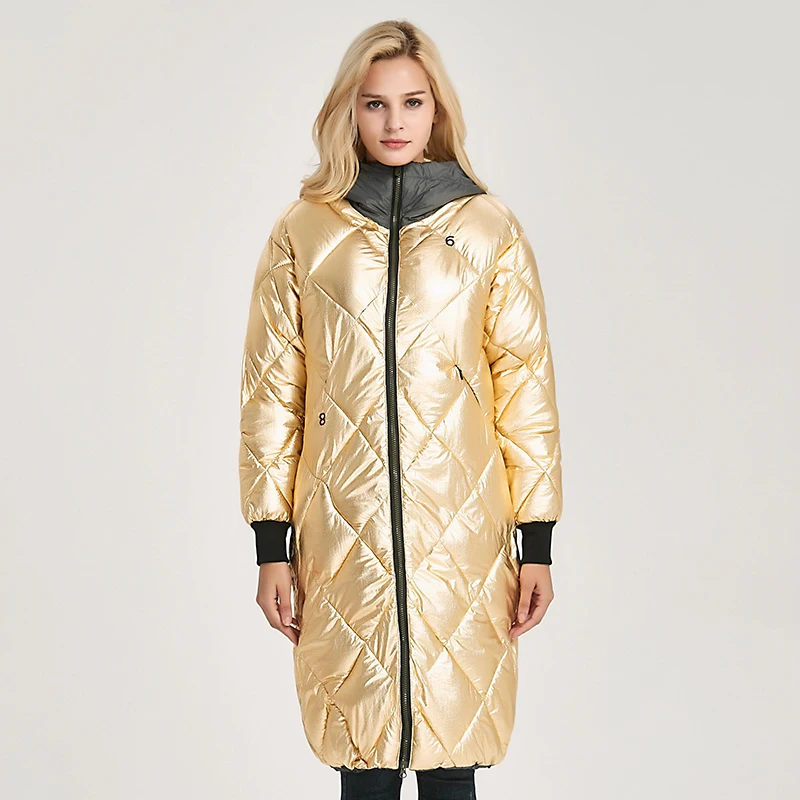 or Dames D'hiver Noir Jojx Capuche Veste Long À Mode Doudoune Manteau Épaississement Lâche Pull Supérieure De Qualité argent Femmes Marque 2017 Pardessus DWE2I9H