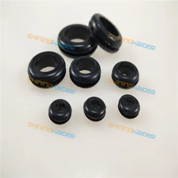 

1000pcs Asian type inner diameter 12mm opening hole 14mm black natural rubber grommets ring protective grommets rubber bushing