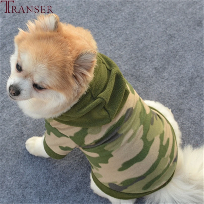 

Transer Pet Dog Clothes Casual Camouflage Dog Hoodies Warm Pet Coat 71101