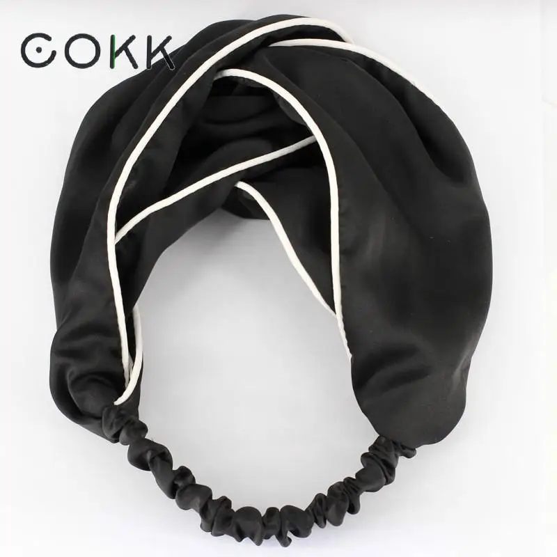 

COKK Turban Hair Accessories For Women Black Hairband Washing Headbands For Women Casual Headdress Hair Band New Design