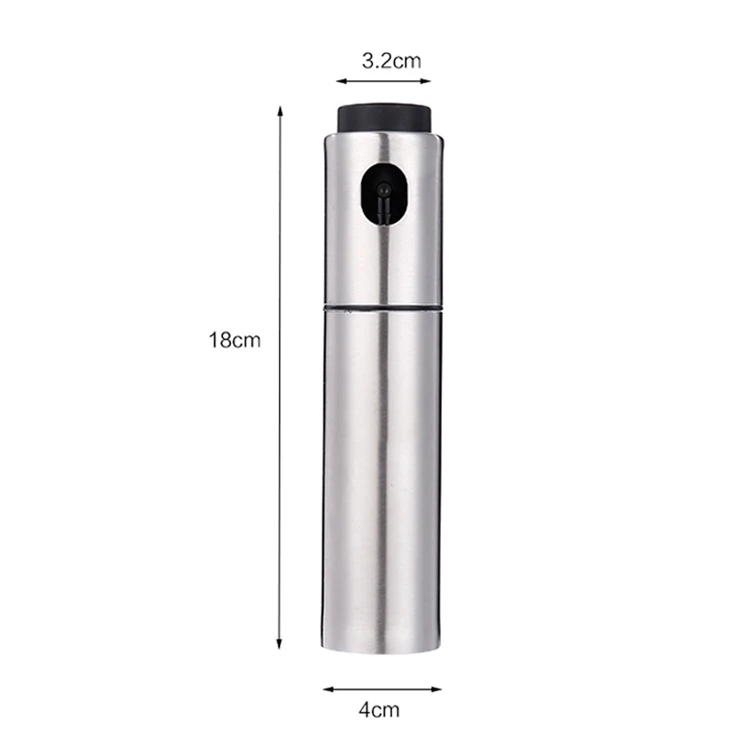 Silver Stainless Steel Olive Pump Spraying Oil Bottle Sprayer BBQ Cooking Tool Can Oil Jar Pot Cookware kitchen Tool (2)