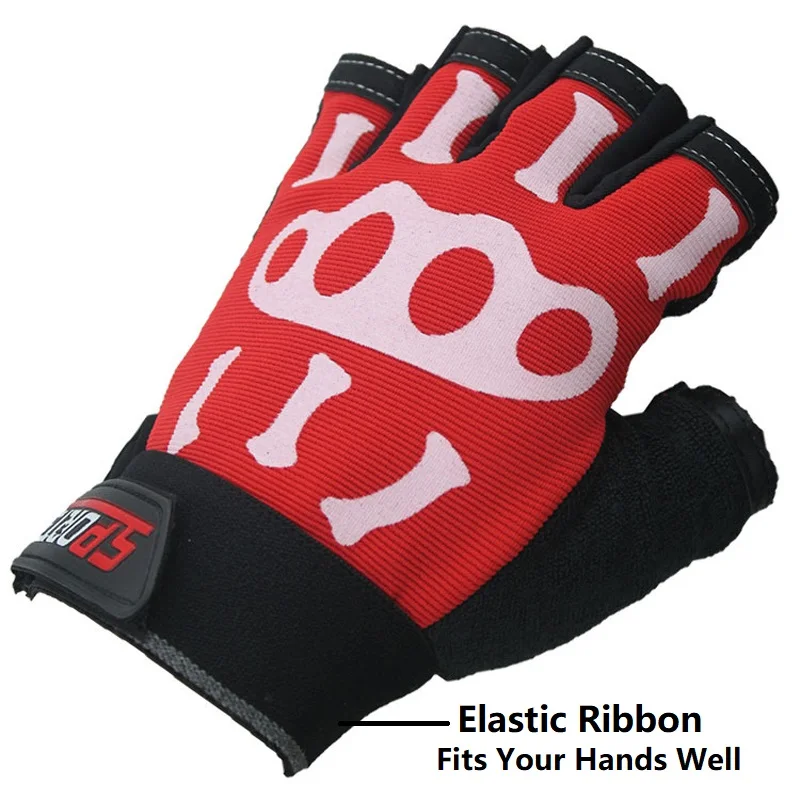 Rayseeda, женские и мужские перчатки с полупальцами для фитнеса, тренажерного зала, дышащие перчатки для тяжелой атлетики, регулируемый свободный размер, летние быстросохнущие перчатки