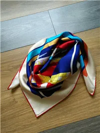 Новое поступление весна классический узор чистый Шелковый шарф саржа ручная работа рулон 90*90 см Шаль Обертывание для женщин леди - Цвет: Цвет: желтый