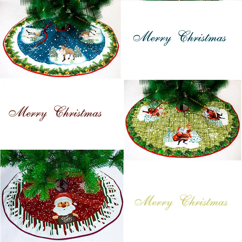 

New Christmas Xmas Tree Skirt, Christmas decorations, Christmas tree bottom decoration tree skirt 90cm
