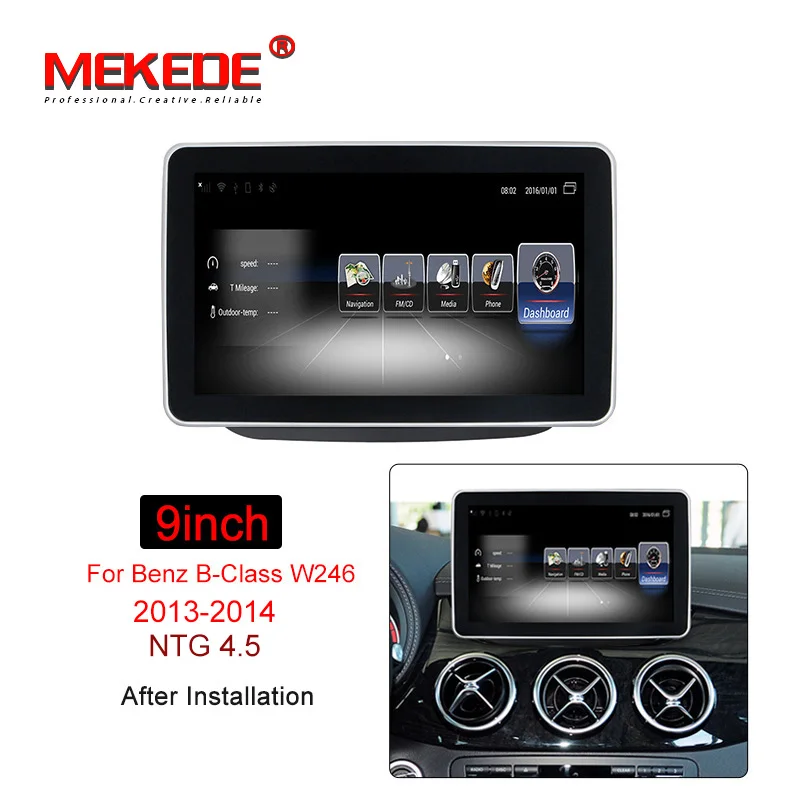 Top Mekede 9" android 7.1 car radio gps dvd for Benz B class W246 2013 2014 2015 2016 2017 2018 2019 with 4G LTE wifi BT carplay 1
