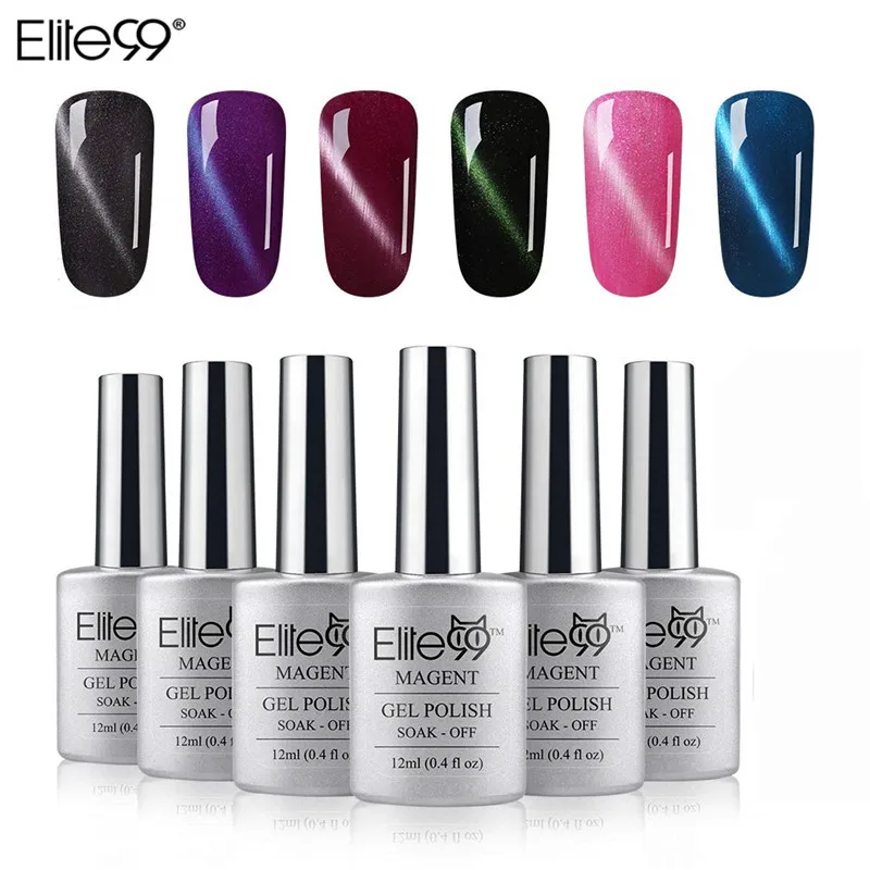 

Elite99 12ml Cat Eye Nail Gel Polish Nail Art Manicure Soak Off Long Lasting Gel Polish Need UV LED Lamp Nail Gel Varnishes