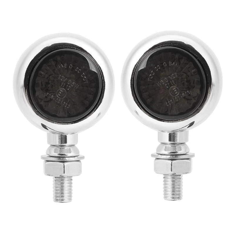 2X LED хромированный указатель поворота для Honda VT Shadow Ace Classic 700 750 1100 VTX1300/Yamaha V Star XVS 650