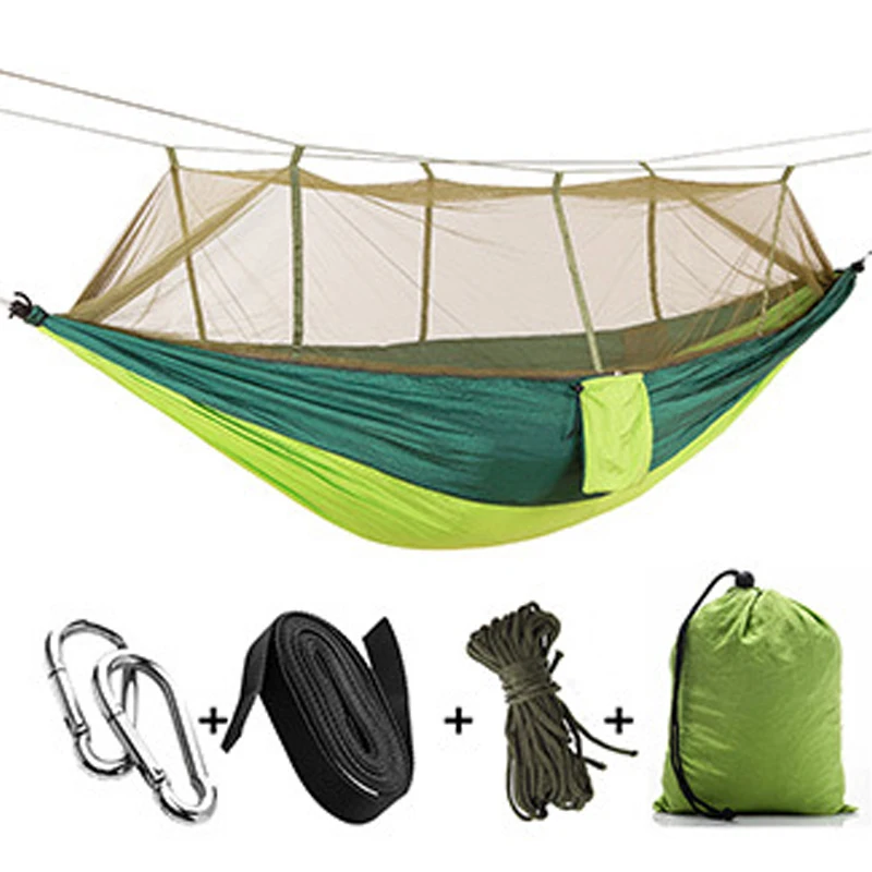 

Swing Chair Muebles 1-2 Person Portable Outdoor Camping Hammock with Mosquito Net Hunting Double Lifting Sleeping Swing