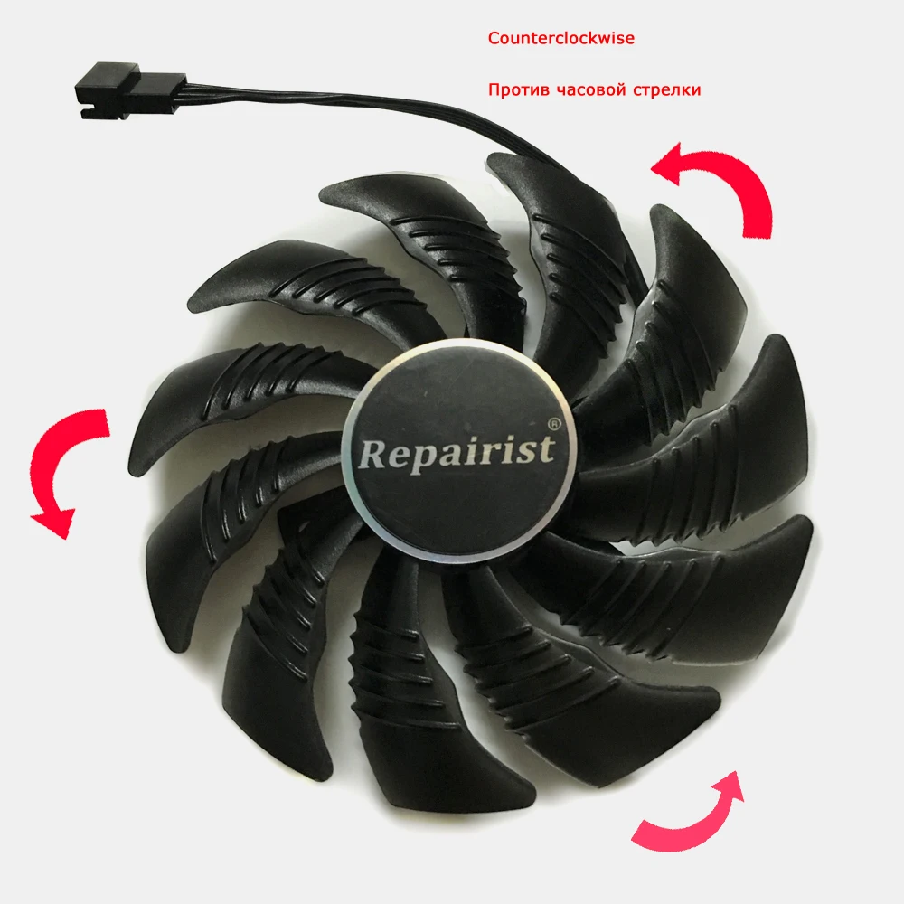 T129215SU 88 мм GPU радиатор Графика карты вентилятор для REDEON AORUS RX580/570 GIGABYTE GV RX570AORUS RX580AORUS