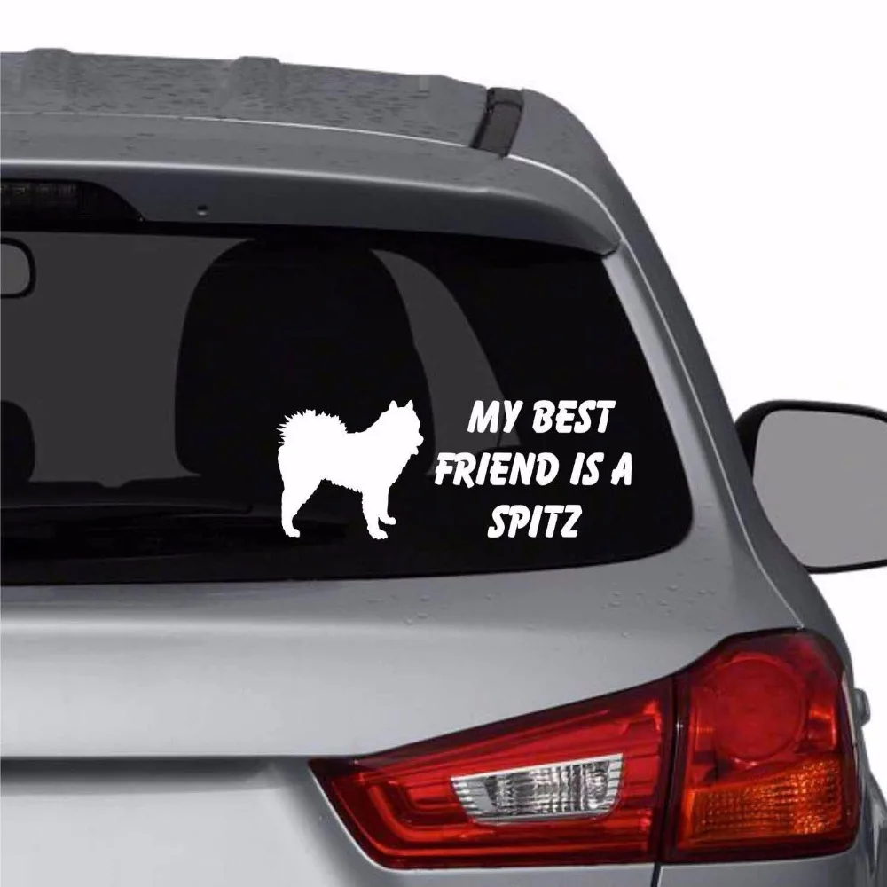 Виниловая модная Автомобильная наклейка YJZT 18 см * 6 7 My Best Friend Is Spitz Dog