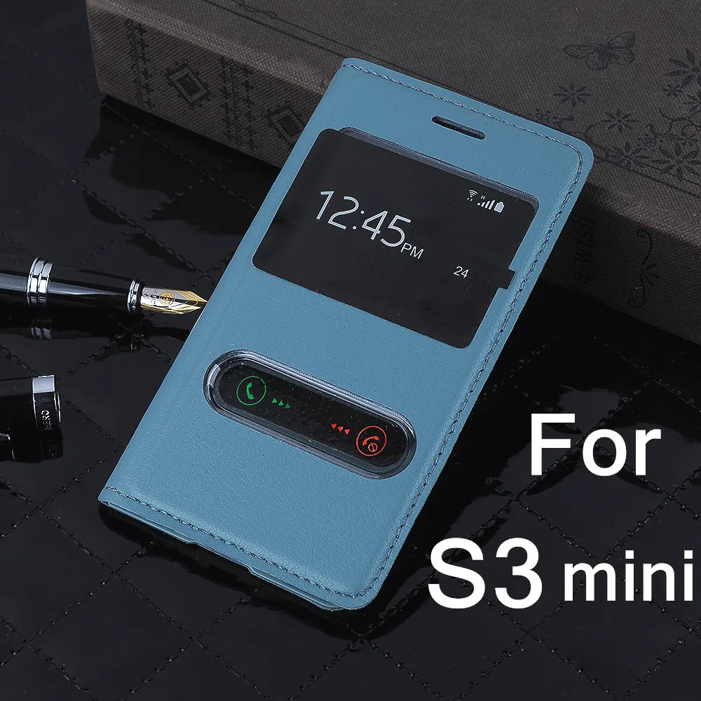 Кожаный чехол-книжка для Samsung Galaxy S3mini S3 SIII mini i8190 8190 | Мобильные телефоны и
