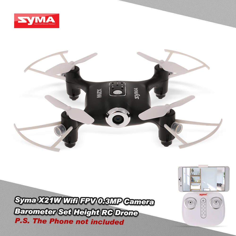 Syma X21W Wifi FPV 720 P камера Дрон с барометром, установкой высоты Радиоуправляемый Дрон игрушечные Квадрокоптеры приложение управление телефоном с батарейным управлением ler