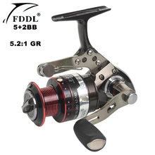 FDDL Рыболовные катушки 5+ 2 BB шариковый подшипник 5,2: 1 Передаточное отношение алюминиевая катушка спиннинга без зазора 3000-4000 серии