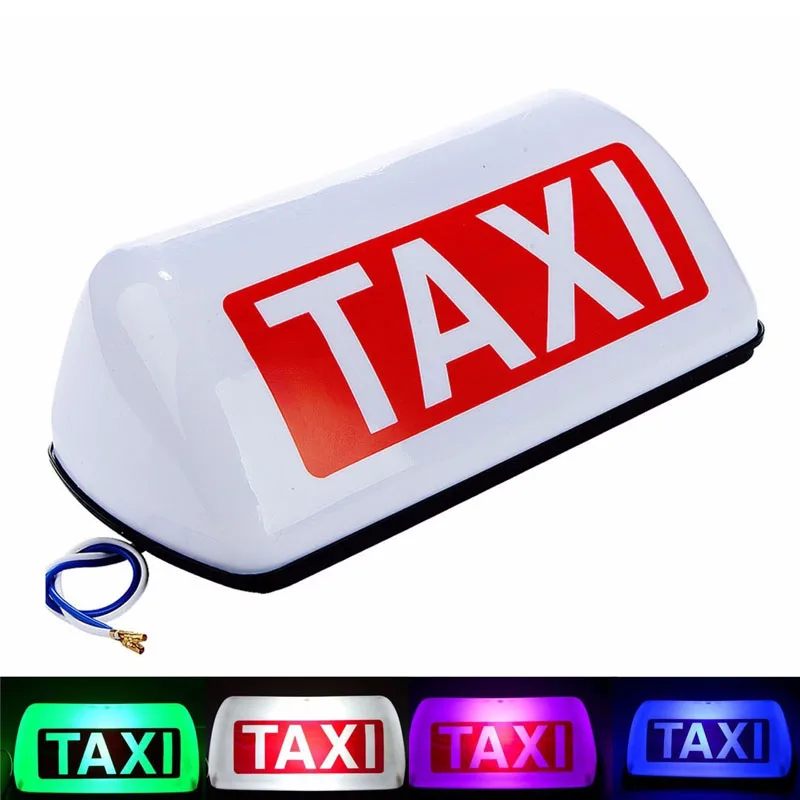 

ZYHW Brand 12V 5 LED Taxi Top Light Waterproof Cab Taxi Sign Light White Roof Topper Car Magnetic Lamp