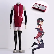 Athemis Uchiha Sarada BORUTO MOVIE Cosplay costume formato su misura