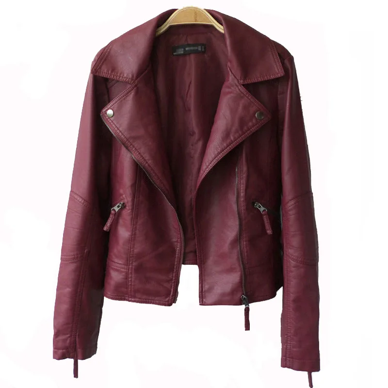 Женские кожаные куртки Sons of Anarchy, зимняя облегающая мотоциклетная куртка-бомбер, пальто с принтом черепа, черный, винно-красный