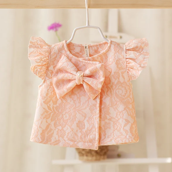 New 2016 spring and autumn kids lace vest children cute baby girls big bow coat child waistcoat vest jacket 